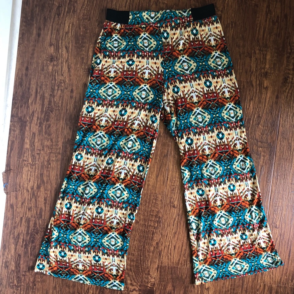 DONNA MOORE • TRIBAL PRINT PALAZZO PANTS